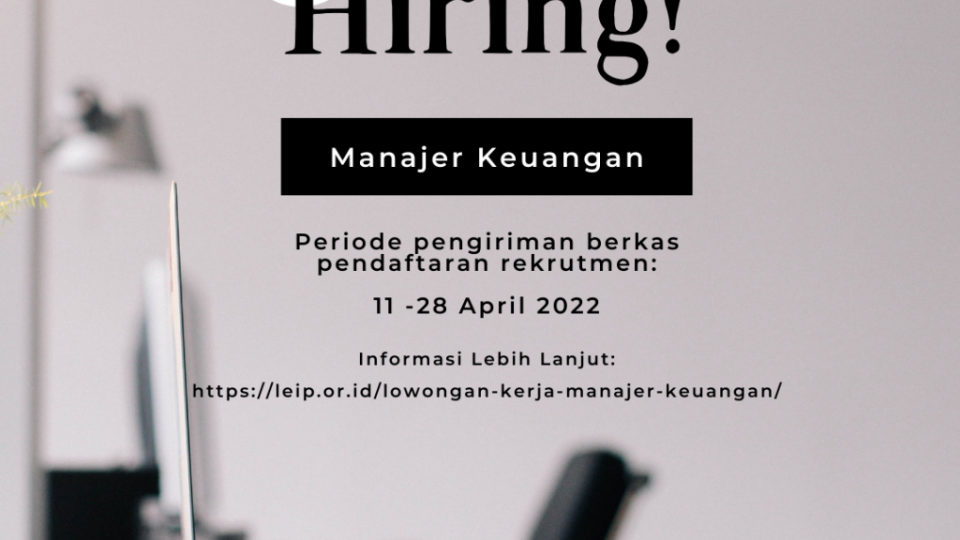 Job Vacancy – Finance Manager